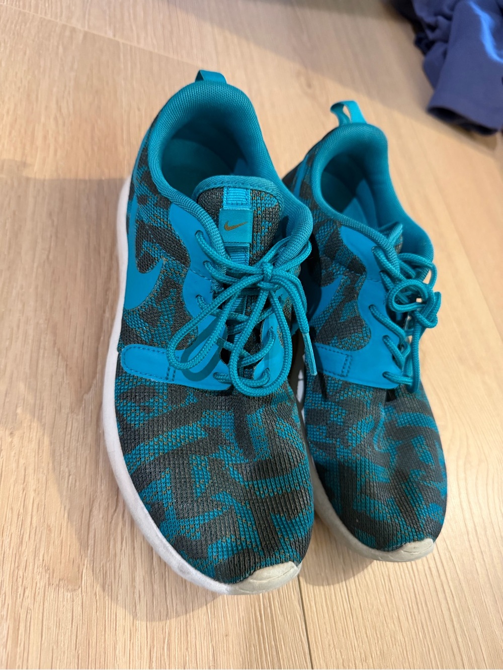 Nike Teal Patterned Lightweight Sneakers